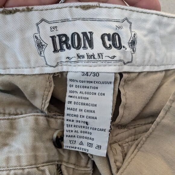 Khaki Cargo Pants 34 X 30 Vintage Y2K Gorpcore Utility Skater Wide Paratrooper - Picture 10 of 13